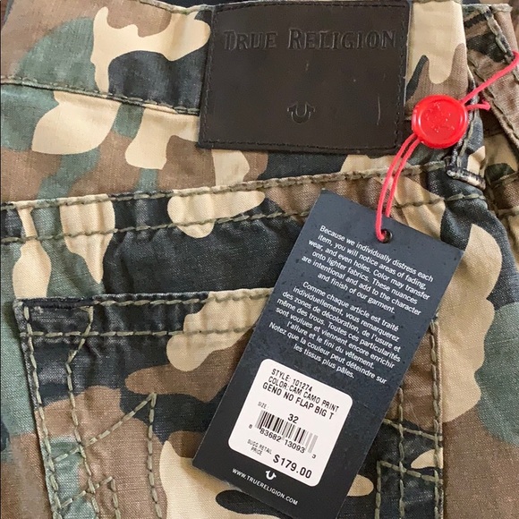 True Religion Men’s Camo Print Relaxed Slim Jeans - Picture 5 of 5